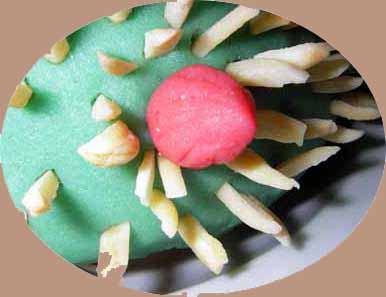 Die Stacheln sind Mandelspitzen