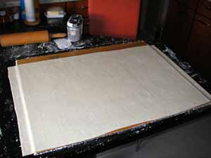 Ich habe die Kanten gerade geschnitten.